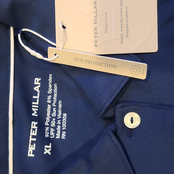 Peter Millar Dark Blue Polo Womens Shirt NWT - Picture 4 of 4